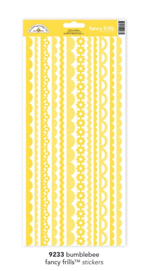 Bumblebee Fancy Frills Stickers