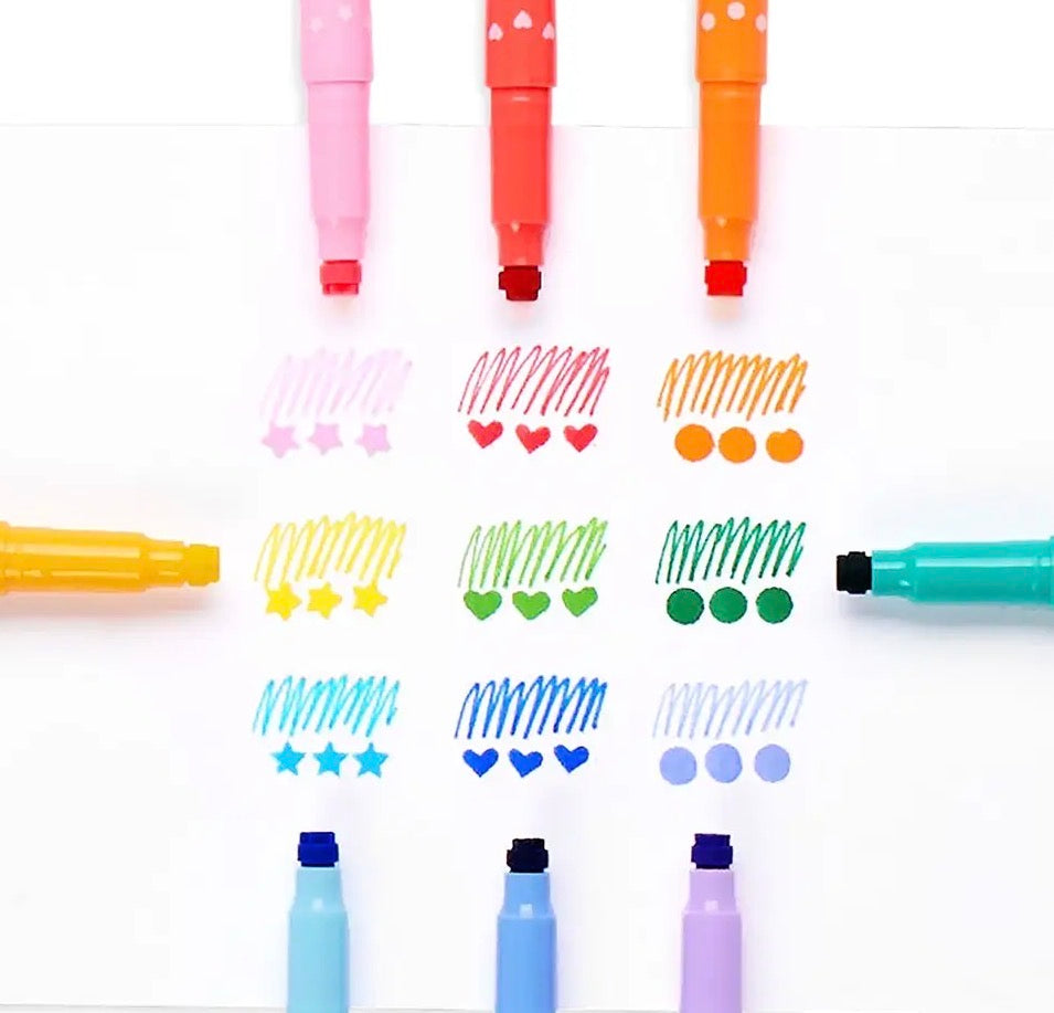 Confetti Stamp Fine Tip Markers