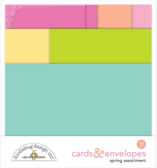 Butterfly Kisses Cards and Envelopes Doodlebug