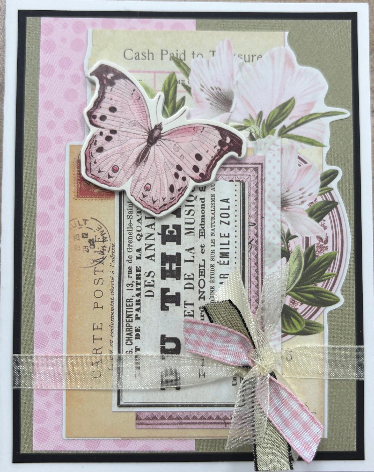 Pink Butterfly Card Kit