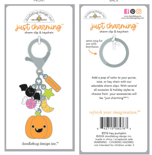 Hey Pumpkin Key Chain Bag Charm Doodle Bug