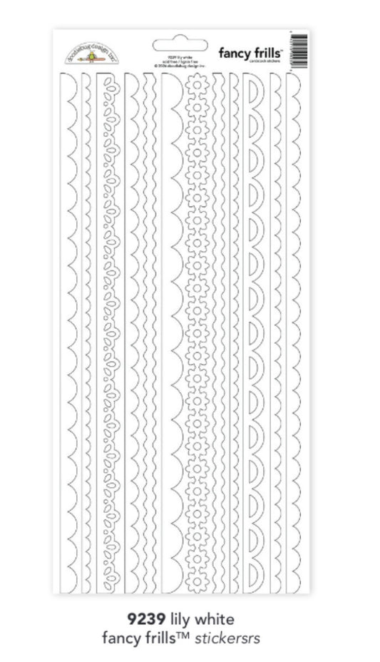 Lilly White Fancy Frills Stickers