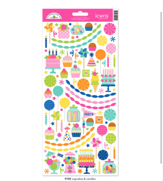 Icon Stickers Cupcakes and Candles
