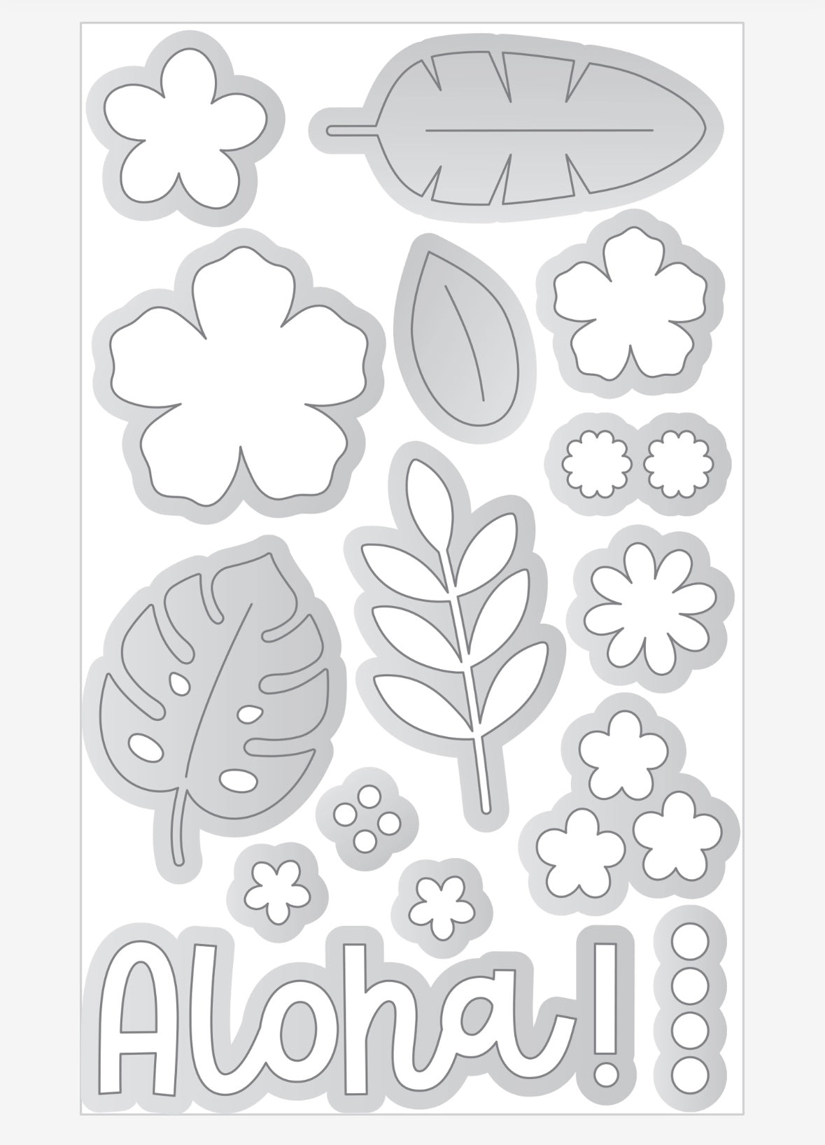 Aloha Doodle Cut Die