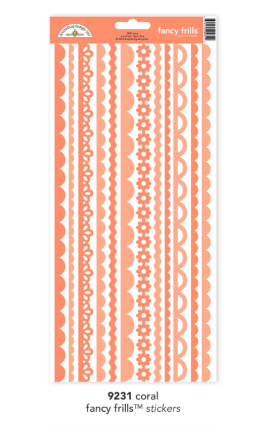 Coral Fancy Frill Sticker
