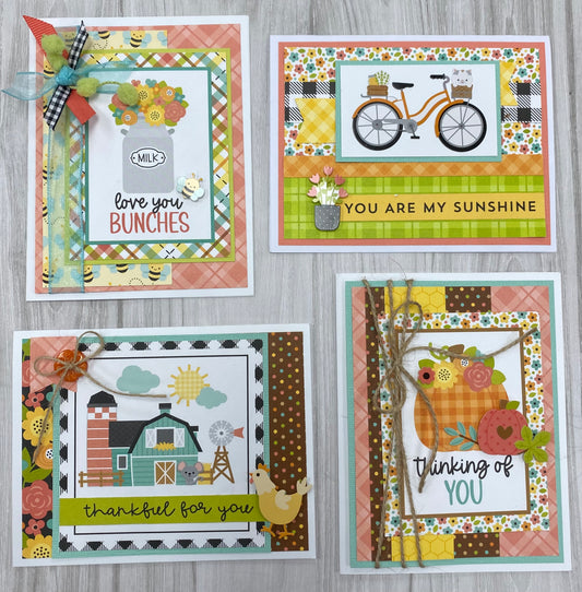 Farmhouse Card Set 4 Doodlebug Designs