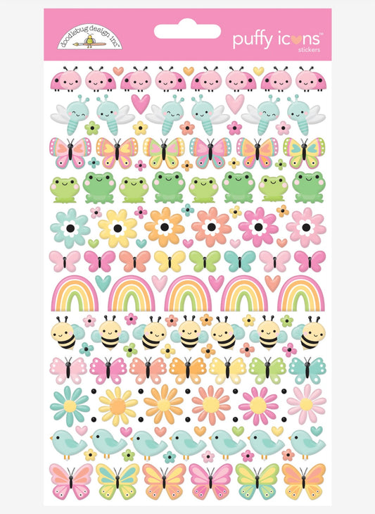 Butterfly Kisses Puffy Stickers