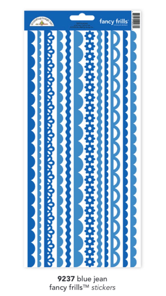 Blue Jean Fancy Frills Stickers