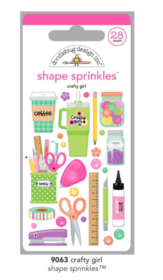Crafty Girl Shape Sprinkles Color me Crafty